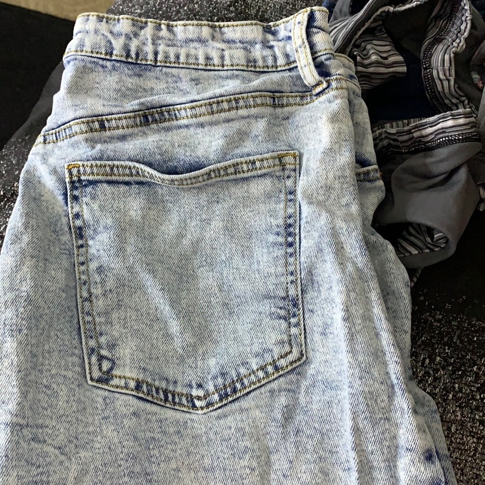 light wash dad jeans.